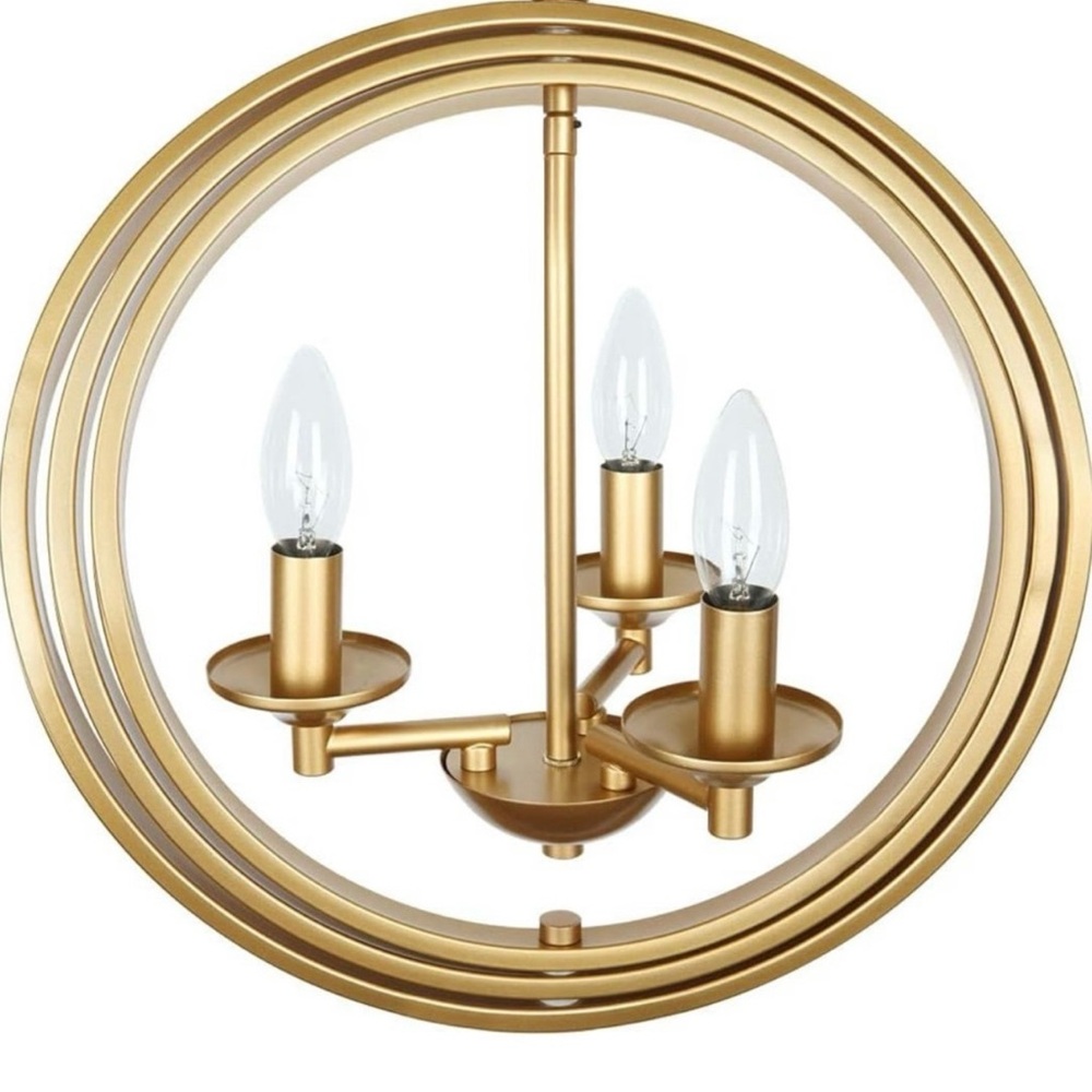 Gold Orb Chandelier Light Fixture - Picture 4 of 12
